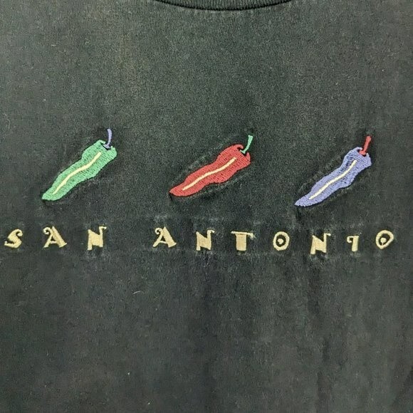 Men's Tultex San Antonio  Embroidered Chili Peppers T-Shirt - XL - Picture 4 of 7